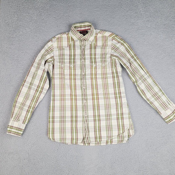 Daniel Cremieux Shirt Mens‎ Large Beige Plaid Western Pearl Snap LS Button Down - Picture 1 of 13